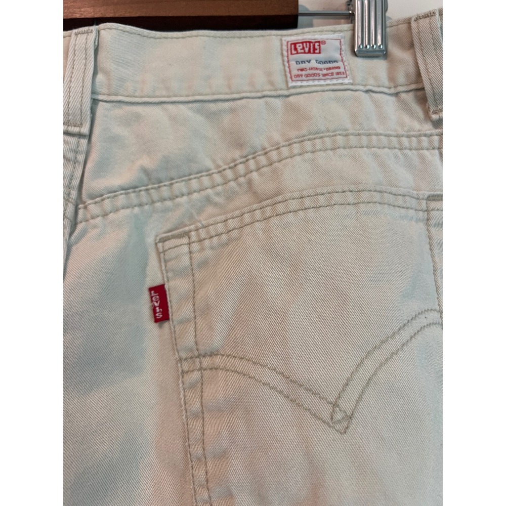 Vintage Levi's Dry Goods Two Horse Brand Beige Denim Jeans Women's Size 16